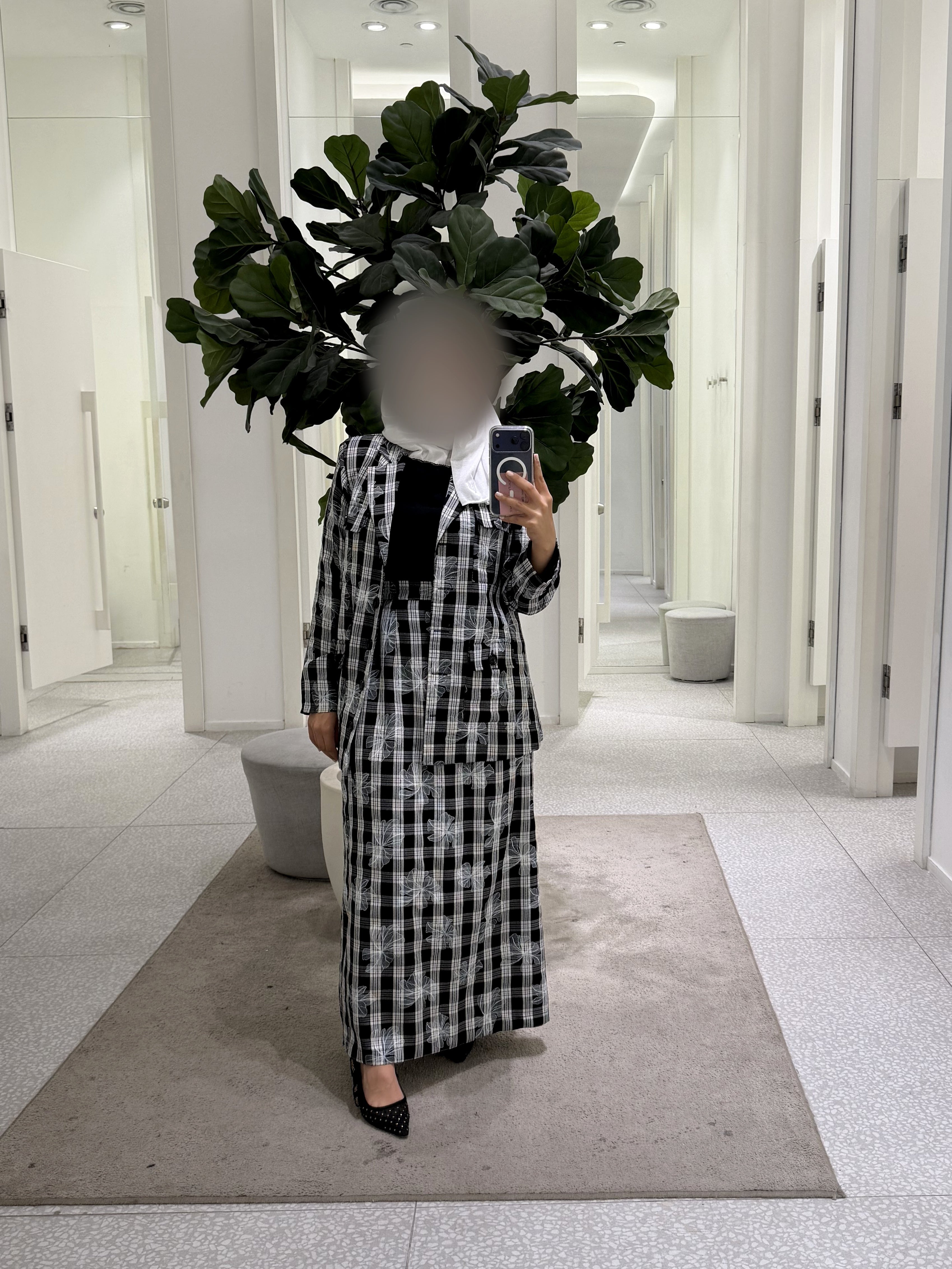 Floral gingham set